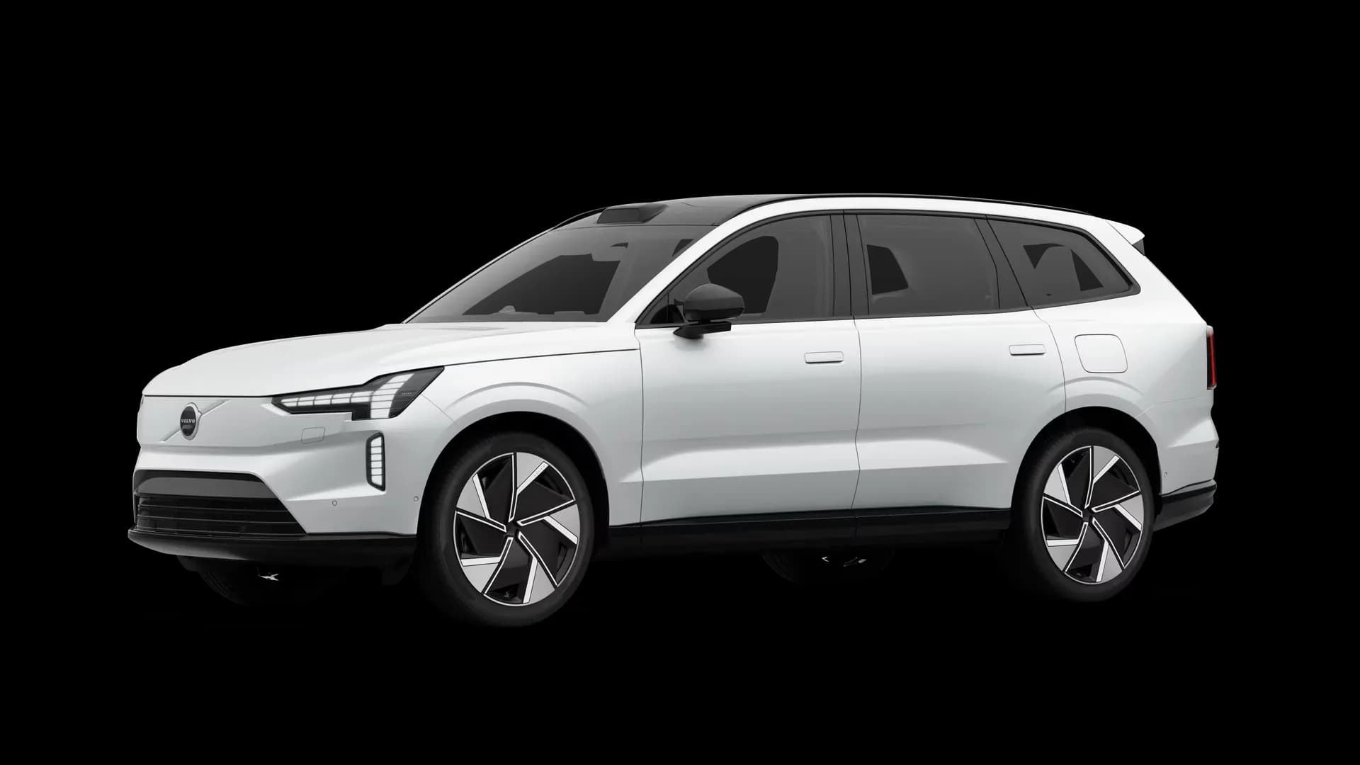 Volvo EX90 na cor Crystal White