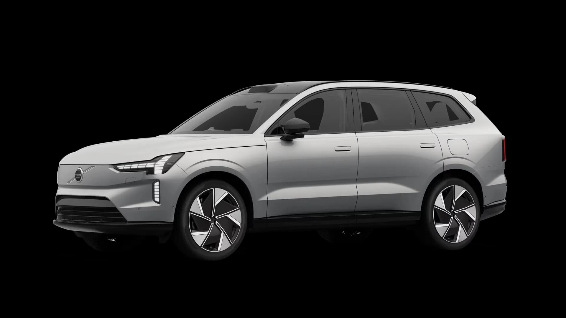 Volvo EX90 na cor Silver Dawn