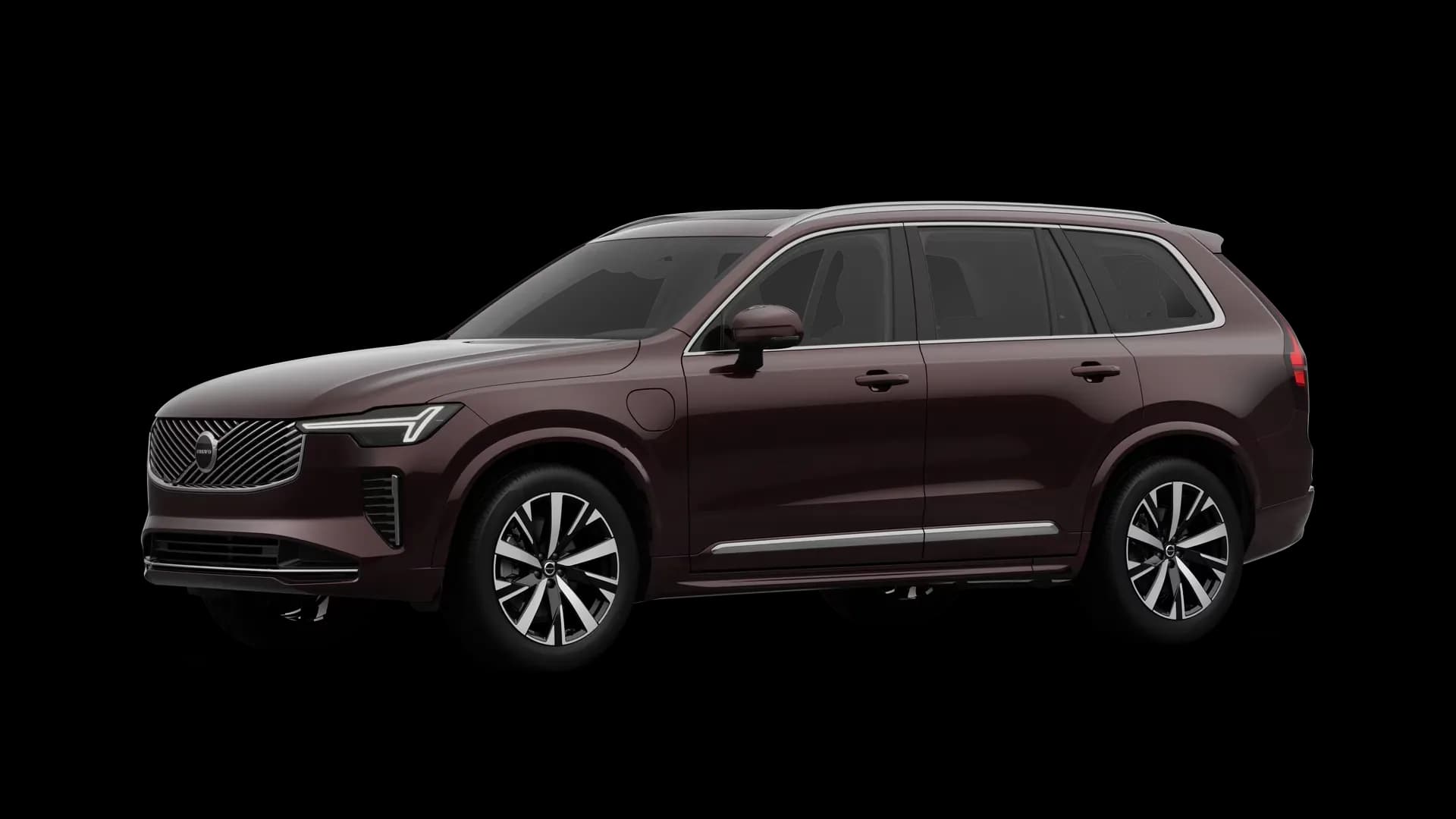 Volvo XC90 na cor Mulberry Red